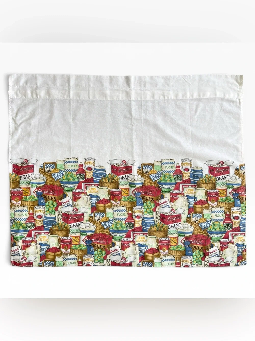 4 Vintage Campbell’s Soup Kitchen Curtain Panels 29 1/2”x 23 1/2” 2002